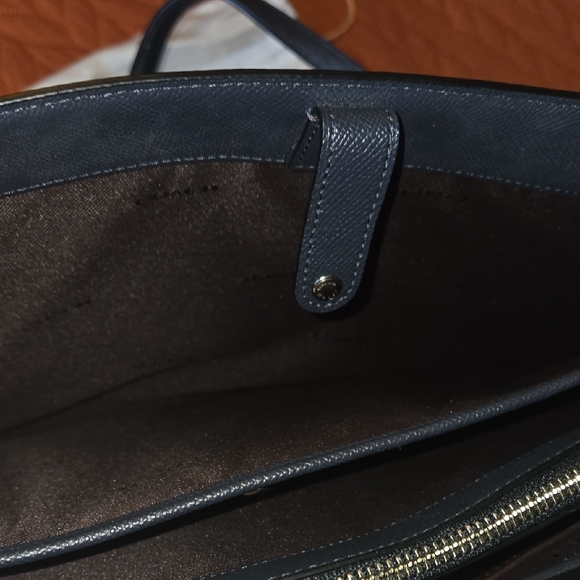 Coach Midnight Blue Leather Tote - Picture 7 of 8